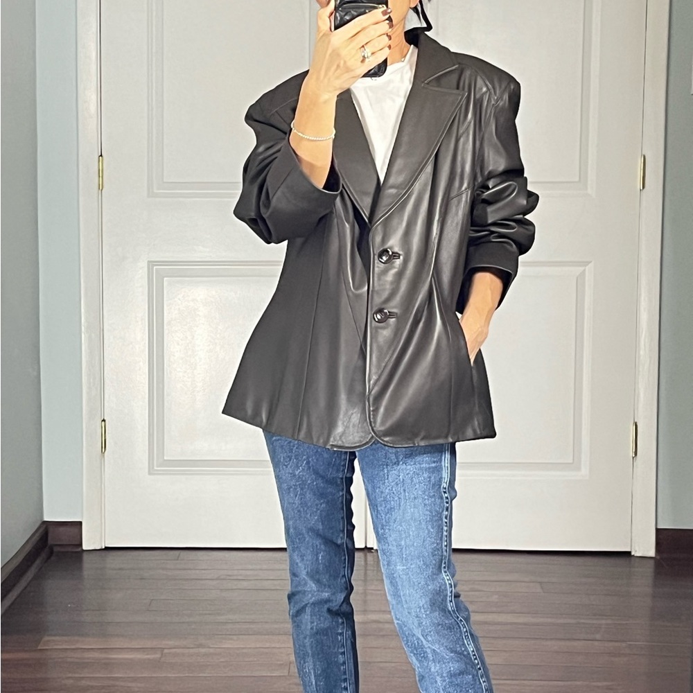 Worthington 100% genuine leather coat jacket size XL